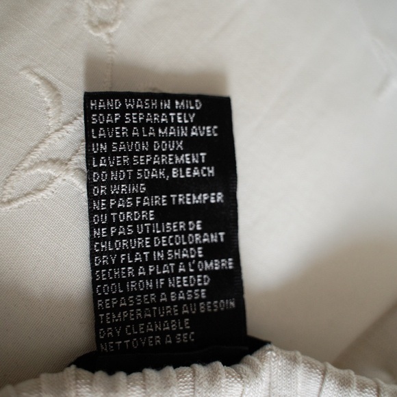 Silk ribbed cream cap sleeve top - Picture 6 of 6